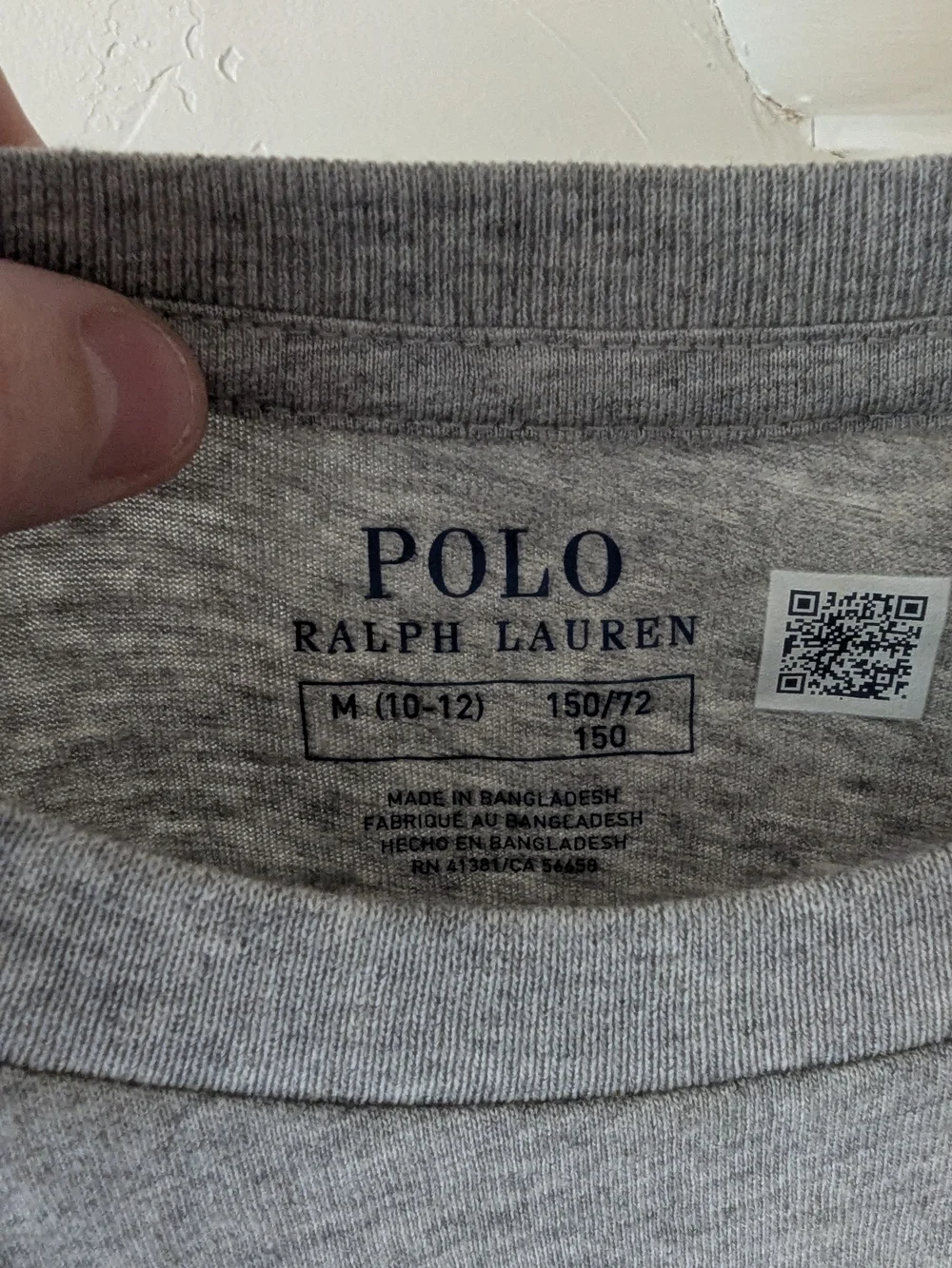 Polo Ralph Lauren‎ | Gray Crewneck Tee with Blue & Orange Logo